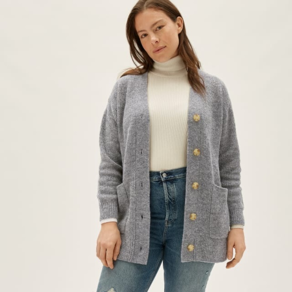 EVERLANE The Oversized Alpaca Cardigan LIKE NEW Cozy, Cottagecore, Hygge